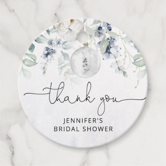 冬のユーカリ ブライダルシャワー フェア favorsタグ フェイバータグ (正面)