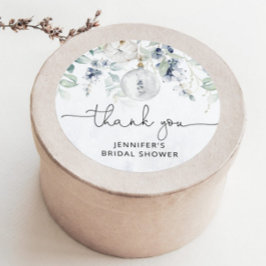 冬のユーカリ ブライダルシャワー ラウンドシール