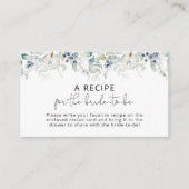 冬のユーカリ　プレ花嫁のためのレシピ エンクロージャーカード (正面)