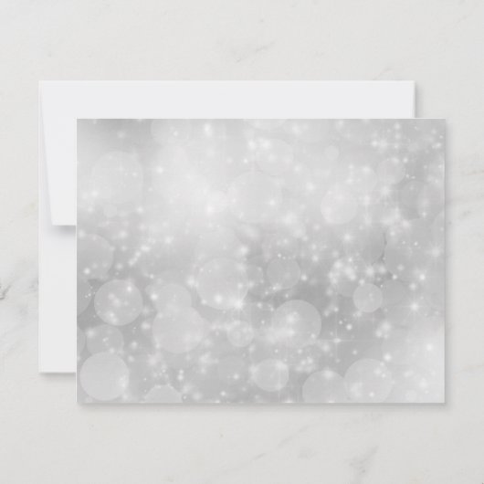 冬のユーモアのあるスノーフレークウェディングRSVPカード 招待状 (裏面)