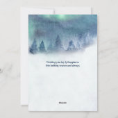 冬のライト星空の喜びクリスマスフォトホー シーズンカード (裏面)