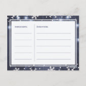 冬のライト素朴な花嫁はレシピカード ポストカード (裏面)