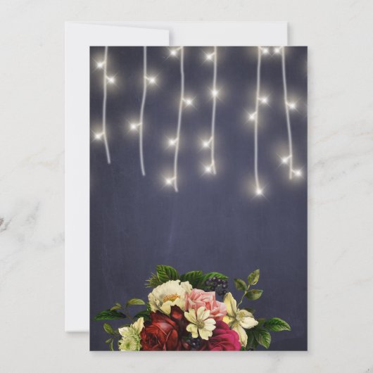 冬のライ素朴ト海軍ブルゴーニュブライダルシャワー 招待状 (裏面)