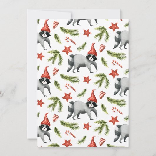 冬のラッコたち | 森のパーティーへの招待状 (裏面)