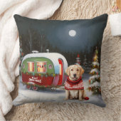 冬のラブラドールキャラバンクリスマスアドベンチャー クッション (ブランケット)