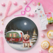 冬のラブラドールキャラバンクリスマスアドベンチャー ペーパープレート (パーティー)