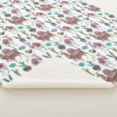 冬のラマの動物 | Sherpa毛布 シェルパブランケット (3/4)
