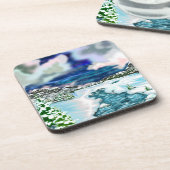 冬のランスケープ絵画コースター コースター (左側)