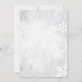 冬のランタンの花と雪の結晶のベビーシャワー 招待状 (裏面)