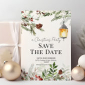 冬のランタン クリスマスパーティーのお知らせカード 招待状