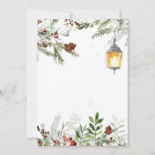冬のランタン クリスマスパーティーのお知らせカード 招待状 (裏面)