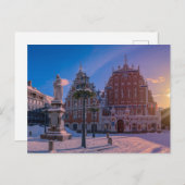 冬のリガタウンホールスクエア ポストカード (正面/裏面)