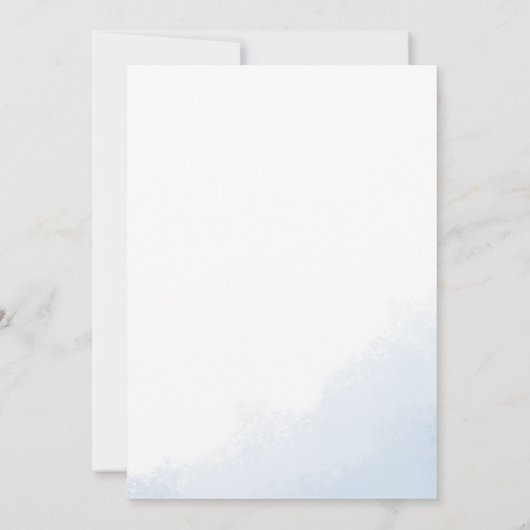 冬のリスの水の色のsipと参照招待状 招待状 (裏面)