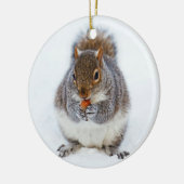 冬のリス セラミックオーナメント (左)