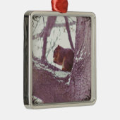 冬のリス メタルオーナメント (右)