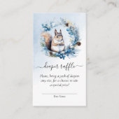 冬のリス 赤ちゃんのお祝い おむつくじ エンクロージャーカード (正面)