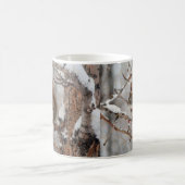 冬のリス、雪&レッドベリークリスマスデザイン コーヒーマグカップ (中央)