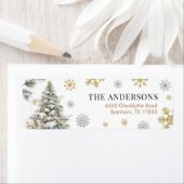 冬のリターンアドレスラベル ラベル (インサイチュ)