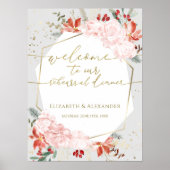 冬のリハーサルのディナーウェルカムサイン金箔 ポスター (正面)