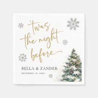 冬のリハーサルディナーナプキンナイトウィザナプキン スタンダードカクテルナプキン