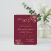 冬のリハーサルディナー金ゴールドスノーフレーク 招待状 (スタンド正面)