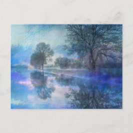 冬のリフレクションホリデーポストカード ポストカード