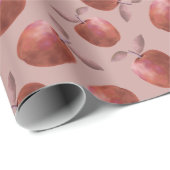 冬のリンゴは赤い色合いを抑えた ラッピングペーパー (ロールコーナー)