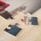 冬のリンゴ灰色の馬 ジグソーパズル (側面)