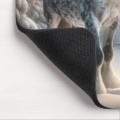 冬のリンゴ灰色の馬 マウスパッド (コーナー)