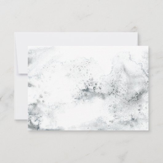 冬のリースと赤（鳥）ショウジョウコウカンチョウ結婚のQRコード 出欠カード (裏面)