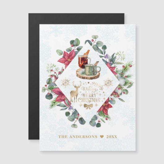 冬のリースの台本がクリスマスの楽しさを願う (正面/裏面)