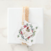 冬のリースの台本がクリスマスの楽しさを願う フェイバータグ (インサイチュ)