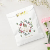 冬のリースの台本がクリスマスの楽しさを願う フェイバーバッグ (封をした状態)