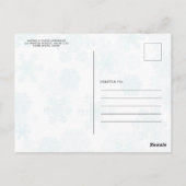 冬のリースの台本がクリスマスの楽しさを願う ポストカード (裏面)