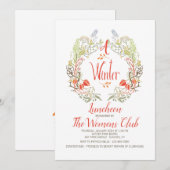 冬のリースの招待状 招待状 (正面/裏面)