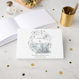 冬のリースの葉フェスティバル水の色結婚の数 ゲストブック