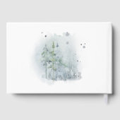 冬のリースの葉フェスティバル水の色結婚の数 ゲストブック (裏面)