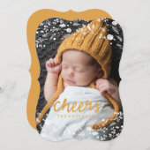 冬のリースの葉応援クリスマスカード シーズンカード (正面/裏面)