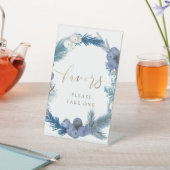 冬のリースはペデスタルを好む 台座サイン (インサイチュ)