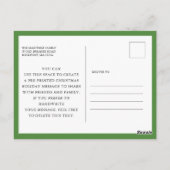 冬のリースフォトクリスマスホリデーポストカード ポストカード (裏面)