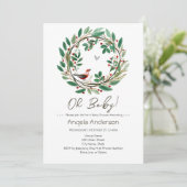 冬のリースベリークリスマスベビーシャワー 招待状 (スタンド正面)