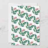 冬のリースベリークリスマスベビーシャワー 招待状 (裏面)