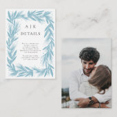 冬のリースモダン結婚の詳細 エンクロージャーカード (正面/裏面)