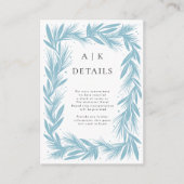 冬のリースモダン結婚の詳細 エンクロージャーカード (正面)