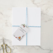 冬のリースロビンミスタントーとパインクリスマス ギフトタグ (より糸付き)