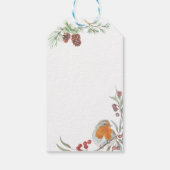 冬のリースロビンミスタントーとパインクリスマス ギフトタグ (裏面)