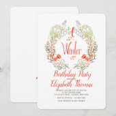 冬のリース招待状 招待状 (正面/裏面)