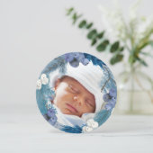 冬のリース新生児メリークリスマス シーズンカード (スタンド正面)