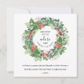 冬のリース来は彼にクリスマスのカードを崇拝させよう (正面)