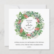 冬のリース来は彼にクリスマスのカードを崇拝させよう